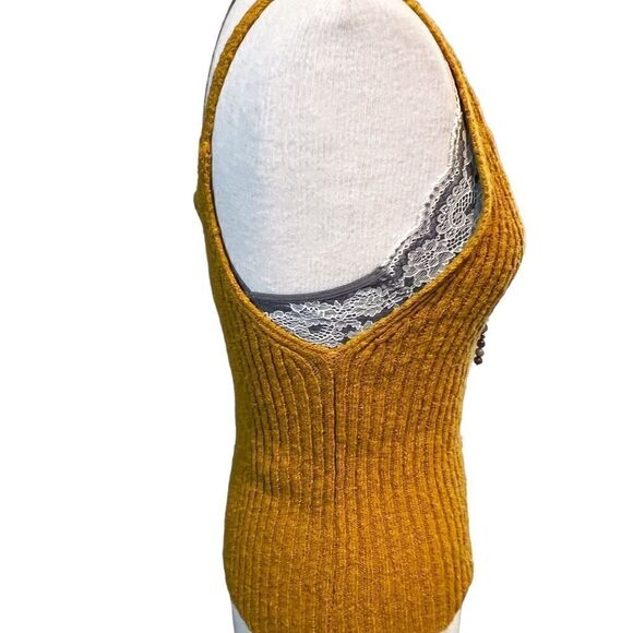 Free People  |||  rusty gold tank. You can wear the plunging side front or back. - Picture 2 of 10